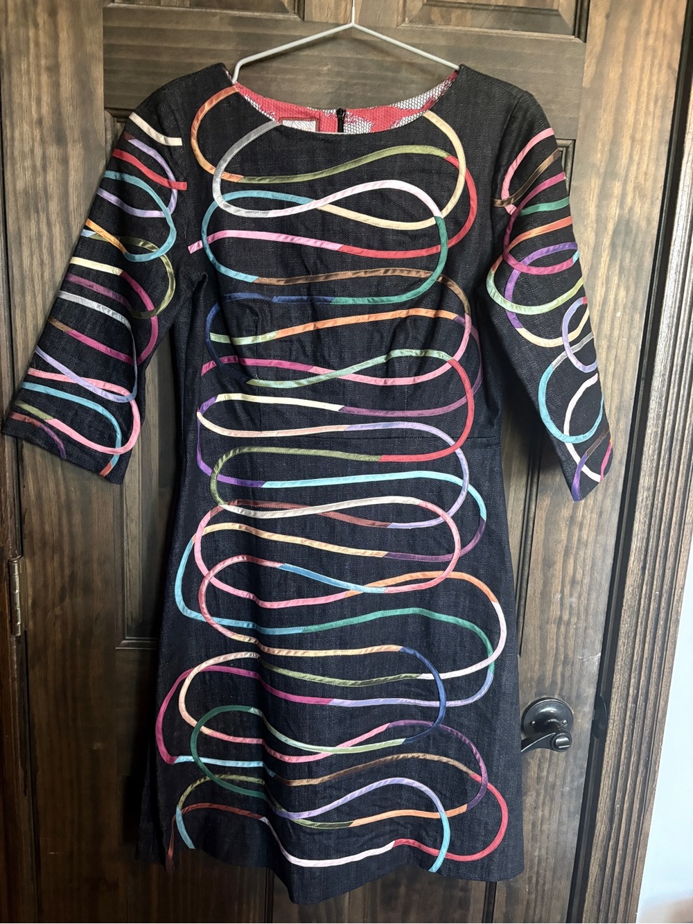 Chula Fashion Wave Dress (Denim with Applique) Size Medium